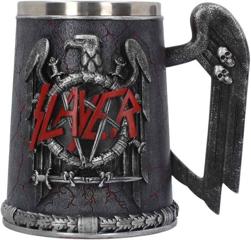 Nemesis Now B4128M8 Slayer Bierkrug, 14 cm, Schwarz, Kunstharz mit Edelstahleinsatz