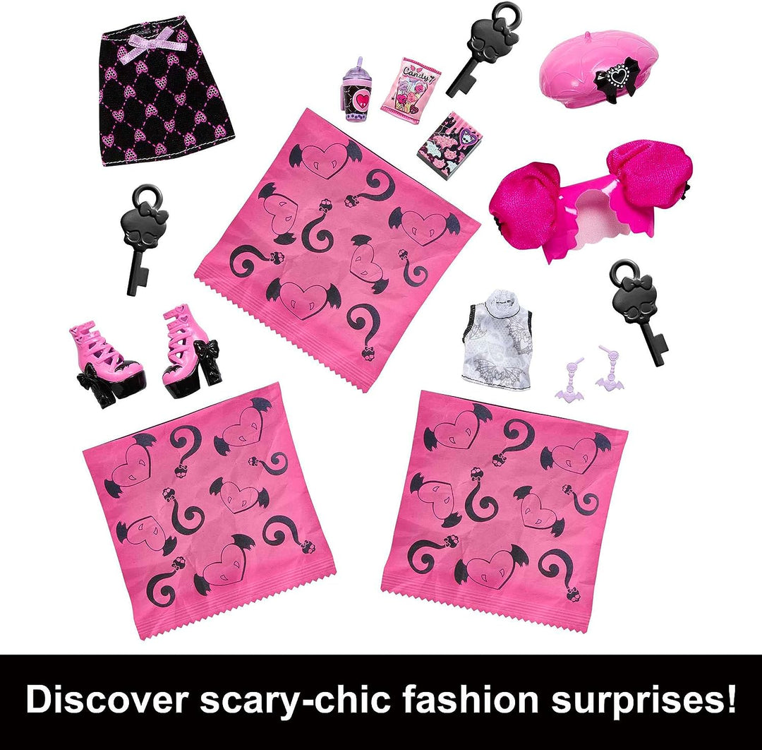 Monster High Doll and Fashion Set, Draculaura with Dress-Up Locker and 19+ Surprises