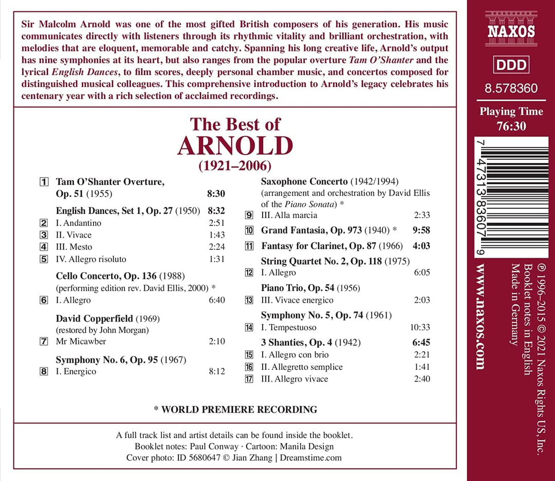 The Best Of Arnold [Verschiedene] [Naxos: 8578360] [Audio CD]