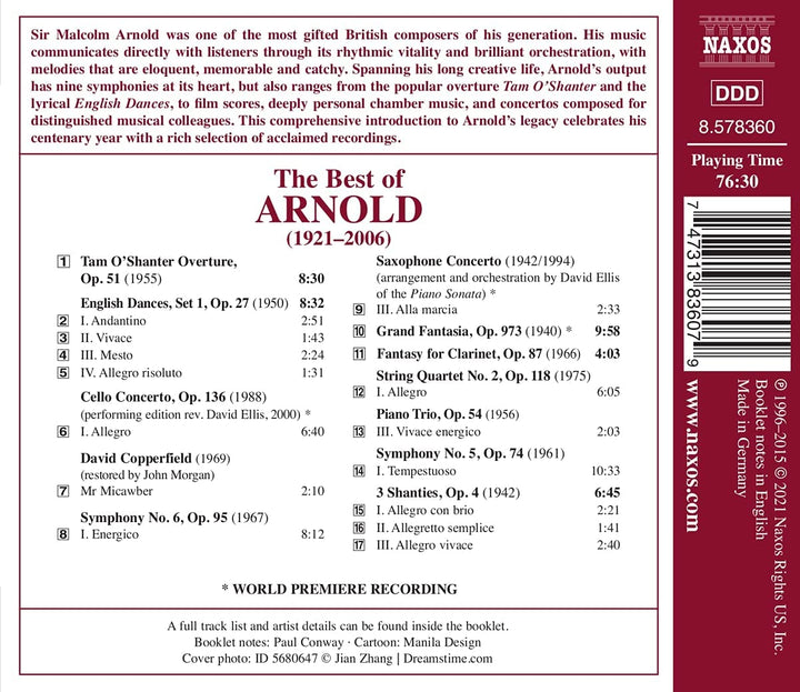 The Best Of Arnold [Verschiedene] [Naxos: 8578360] [Audio CD]