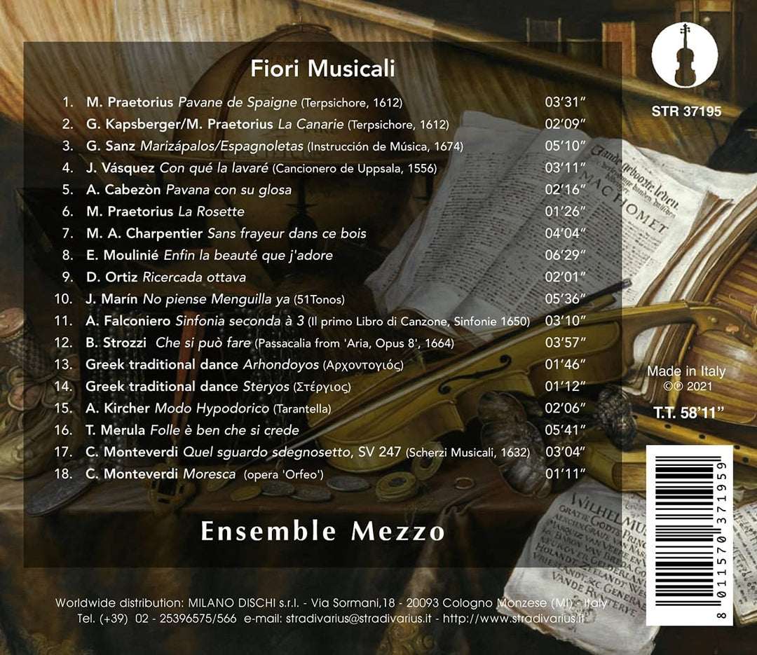 Ensemble Mezzo - Fiori Musicali [Ensemble Mezzo] [Stradivari: STR37195] [Audio CD]