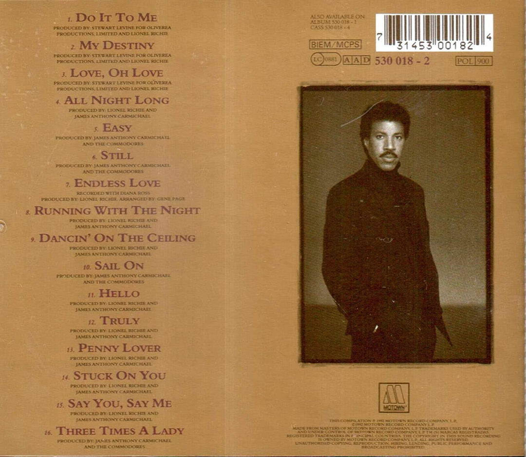 Lionel Richie - Back To Front