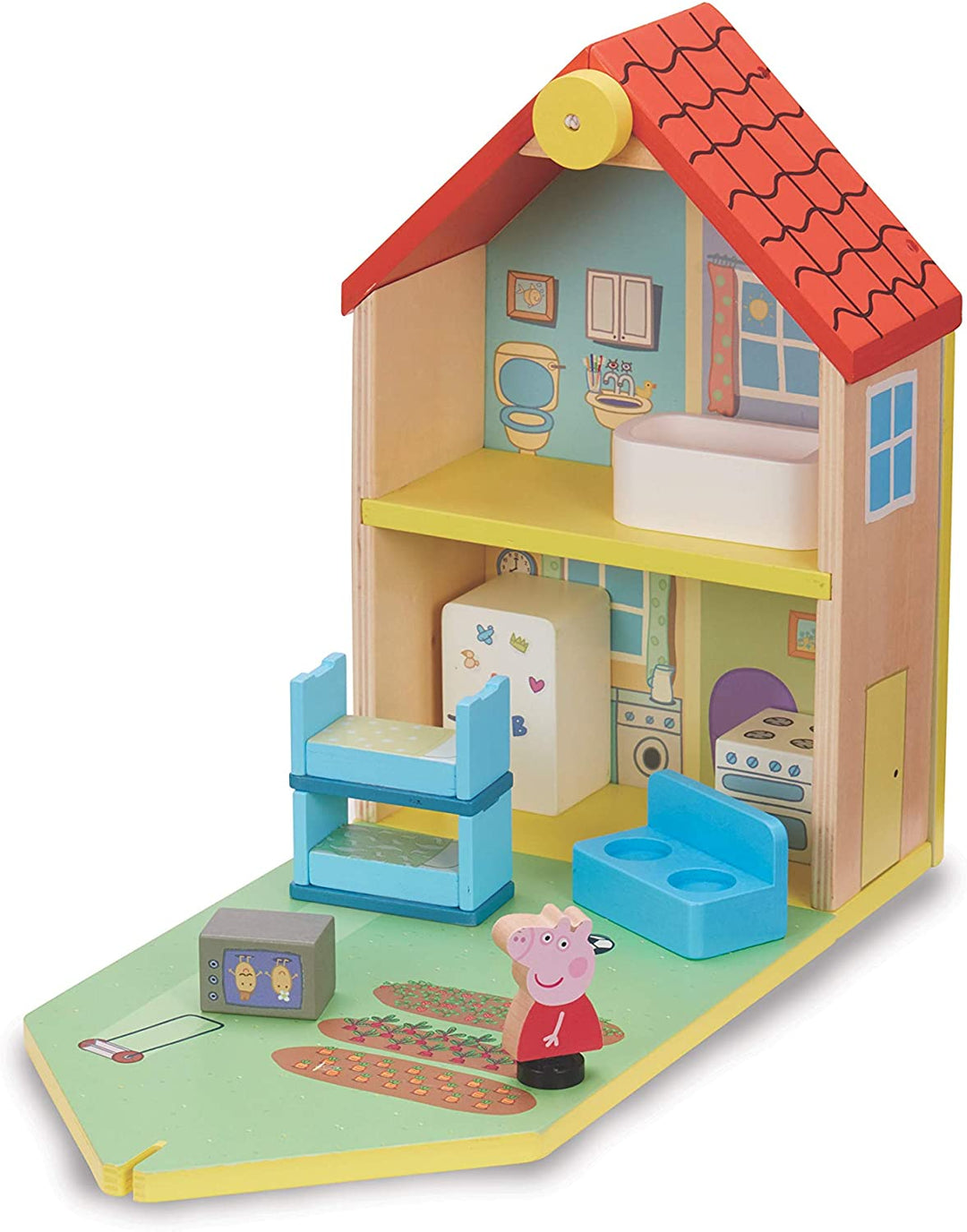 Peppa Pig 07213 Casa familiar de madera, multicolor