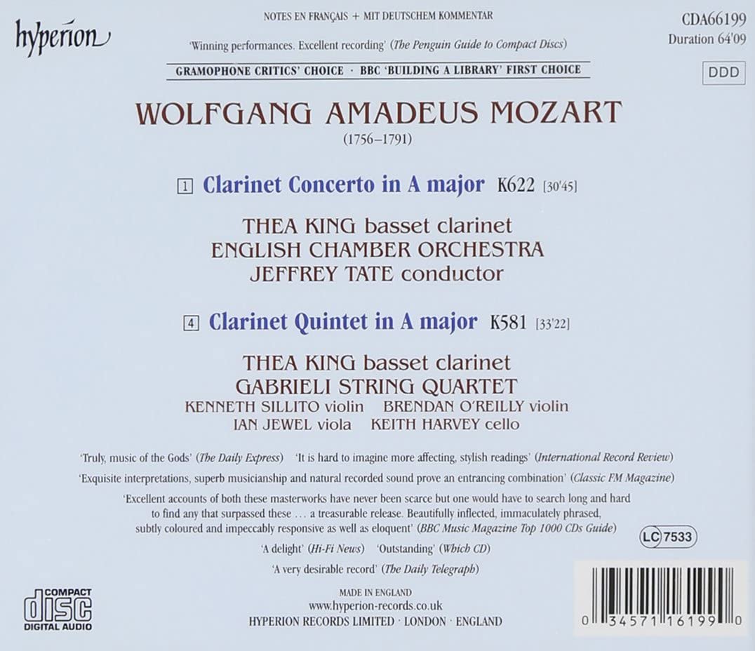 Mozart: Klarinettenkonzert, Klarinettenquintett - Mozart, Wolfgang Amadeus [Audio-CD]