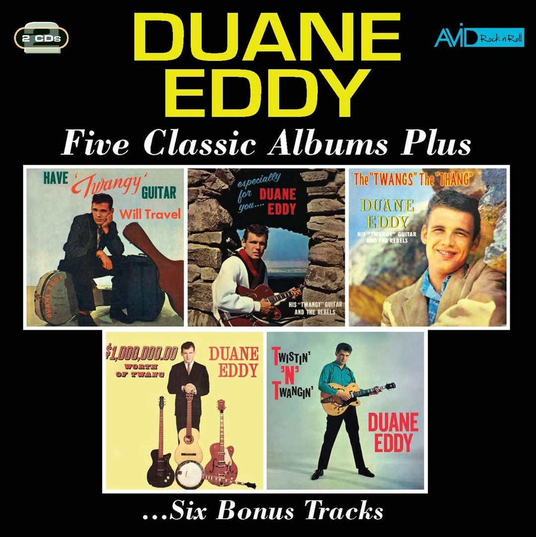 Duane Eddy – Fünf klassische Alben plus (Have Twangy Guitar Will Travel / Speziell für Sie / The Twang's The Thang / $1,000,000 Worth Of Twang Vol II / Twistin' N' Twangin') [Audio-CD]