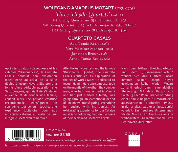 Cuarteto Casals – Mozart Streichquartette.. [Audio CD]