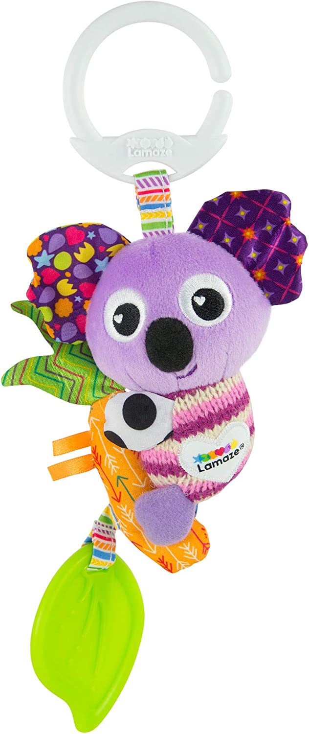 LAMAZE Mini Clip and Go Koala-Babyspielzeug, ansteckbares Kinderwagenspielzeug und Kinderwagenspielzeug, sensorisches Spielzeug für Neugeborene für Babys, Jungen und Mädchen von 0 bis 6 Monaten