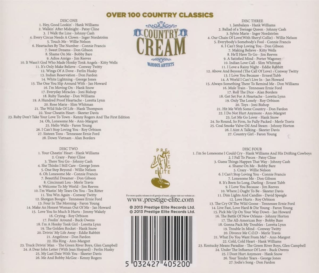 Country Cream (Vier-Set) [Audio-CD]