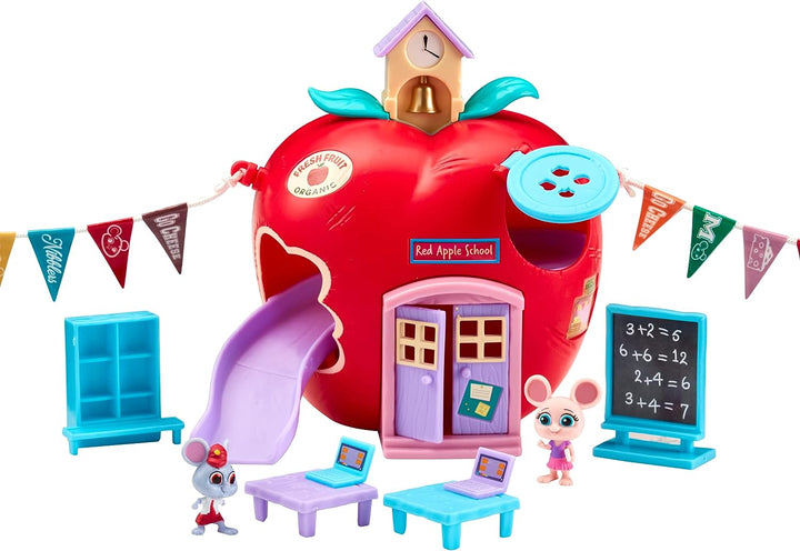 Character Options 07393 Millie & Friends Mouse in The Red Apple Schoolhouse, Collectable Toys, Playset