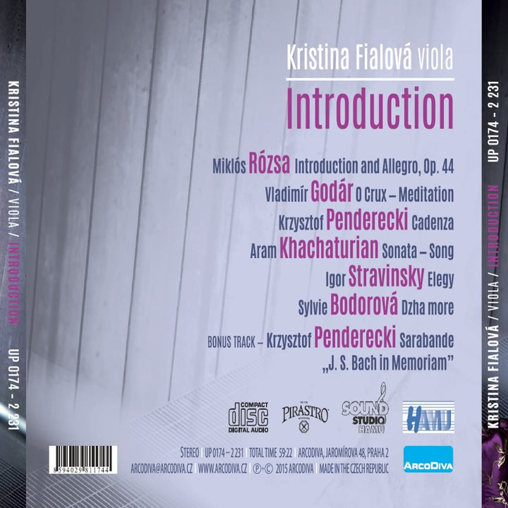 Kristina Fialová - Einführung [Kristina Fialová] [ARCO DIVA; UP 0174] [Audio-CD]