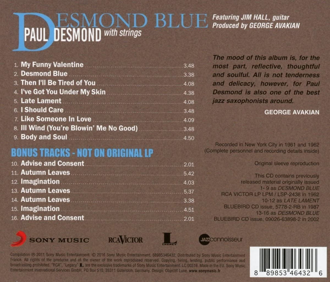 Desmond Blue - Paul Desmond [Audio CD]