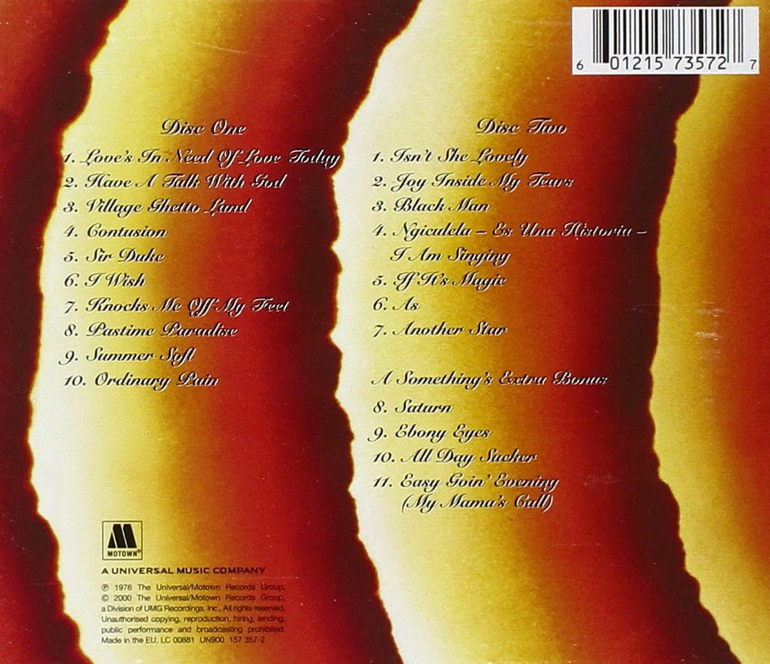 Songs In The Key Of Life - Stevie Wonder [Audio-CD]