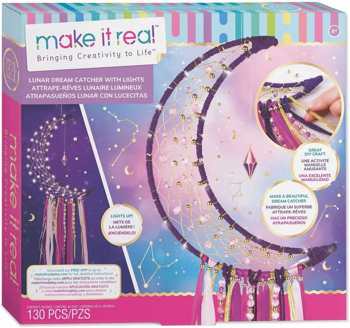 Make It Real Skylight Moon Dream Catcher with Fairy Lights