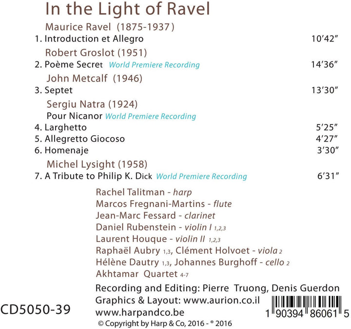 Rachel Talitman – Lysight: Im Licht von Ravel [Audio-CD]