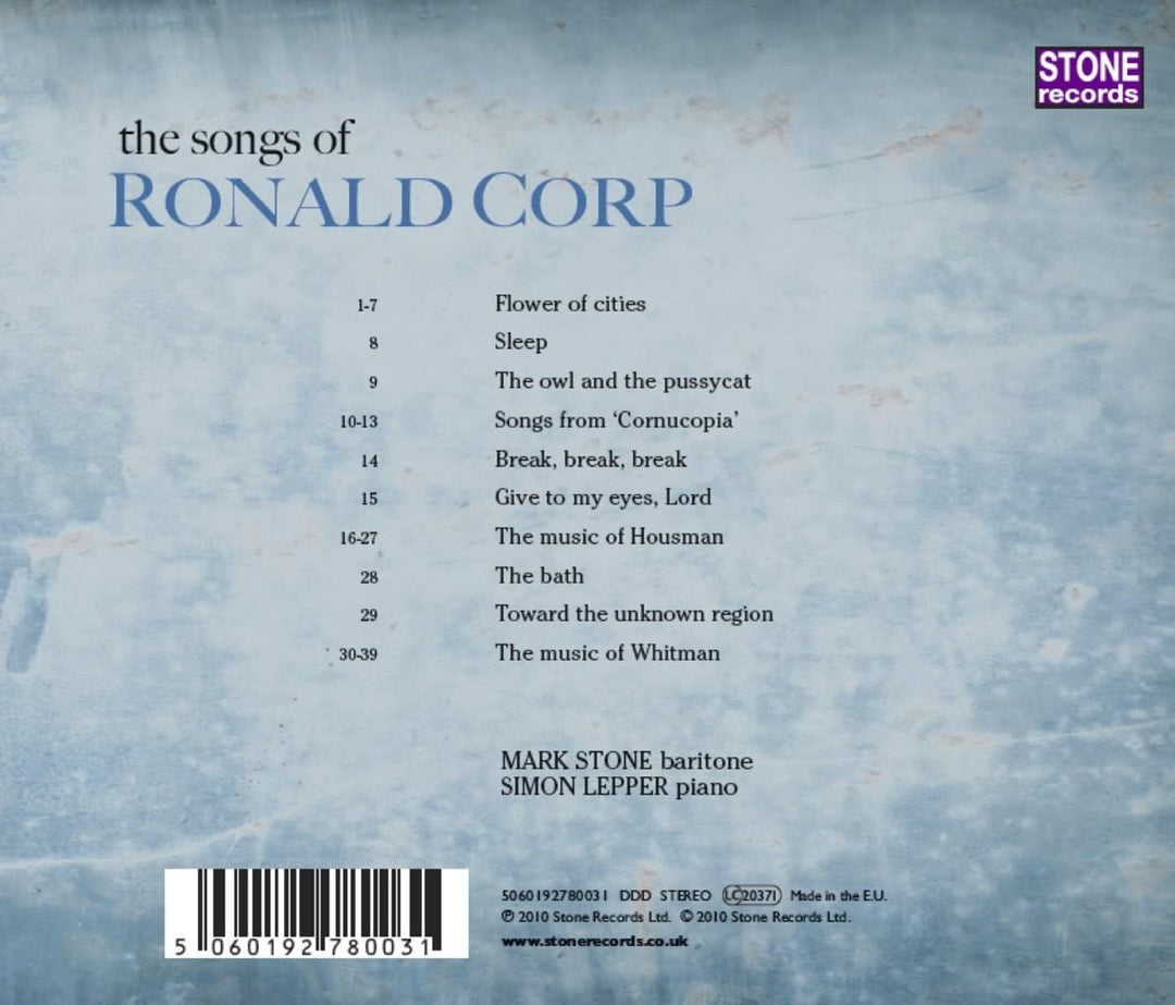 The Songs of Ronald Corp [Audio CD]