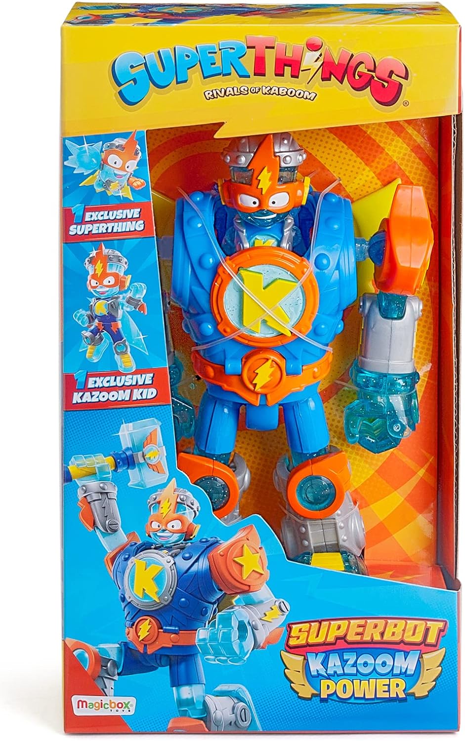 SUPERTHINGS RIVALS OF KABOOM Superbot Kazoom Power – Gelenkroboter mit Kamm