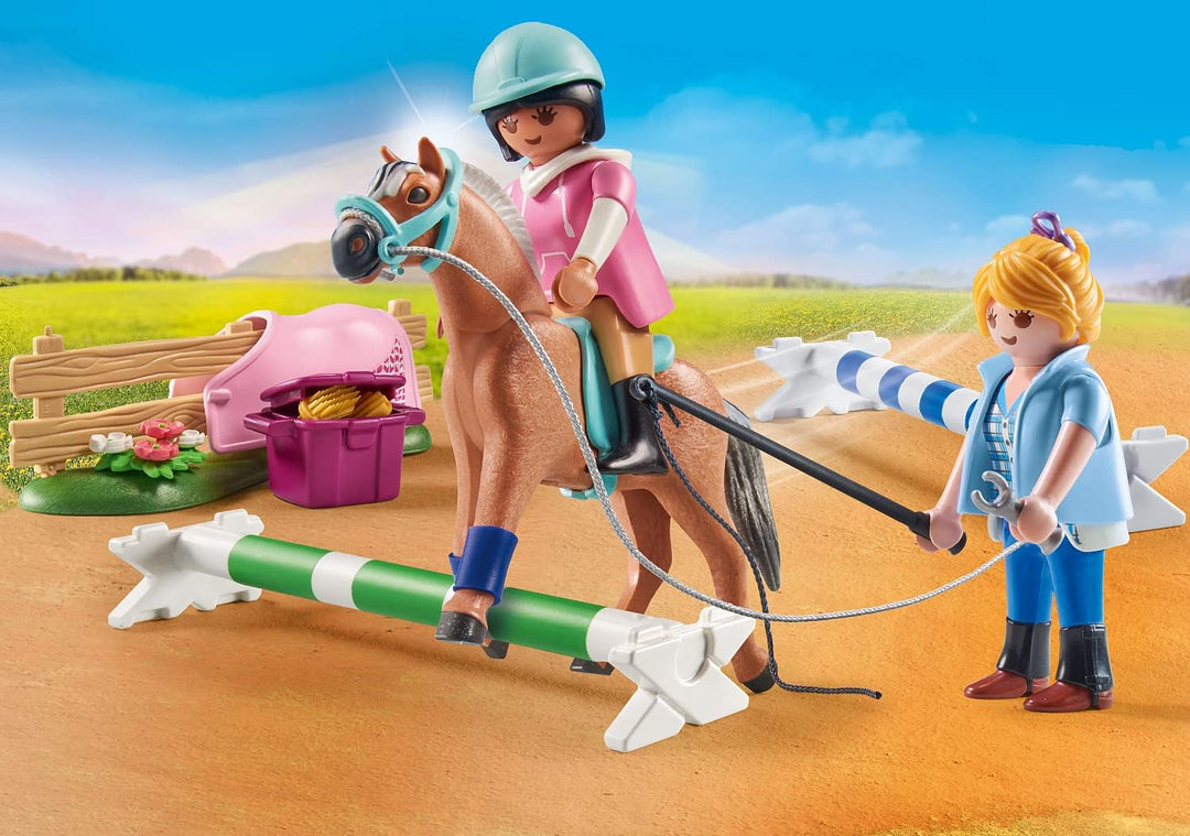 Playmobil 71242 Landreitunterricht, Reitlehrer für Reiten und Springen