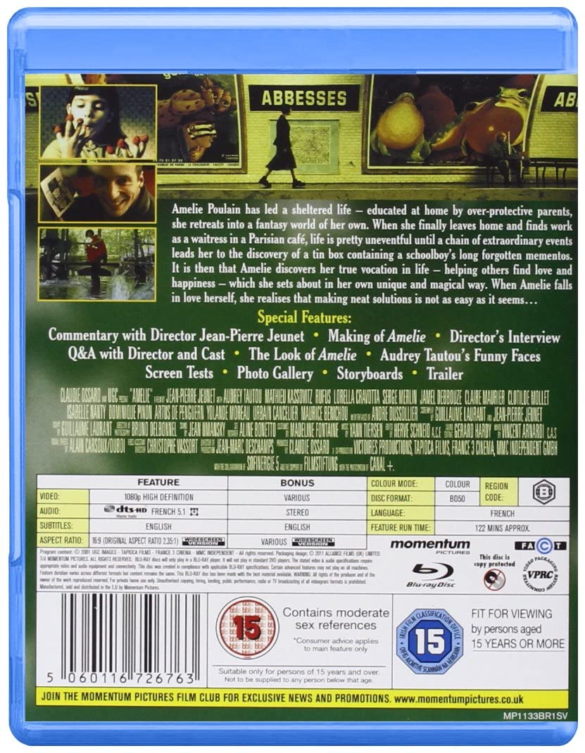 Amelie -  Romance/Rom-com [DVD]