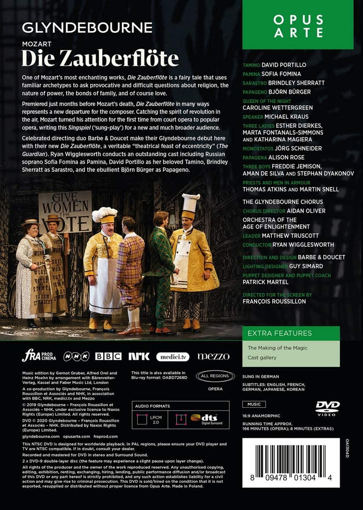 Mozart: Die Zauberflöte [David Portillo; Sofia Fomina; Der Glyndebourne Chorus [DVD]