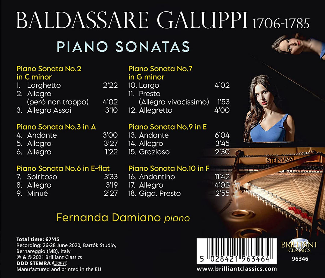 Galuppi: Piano Sonatas [Audio CD]