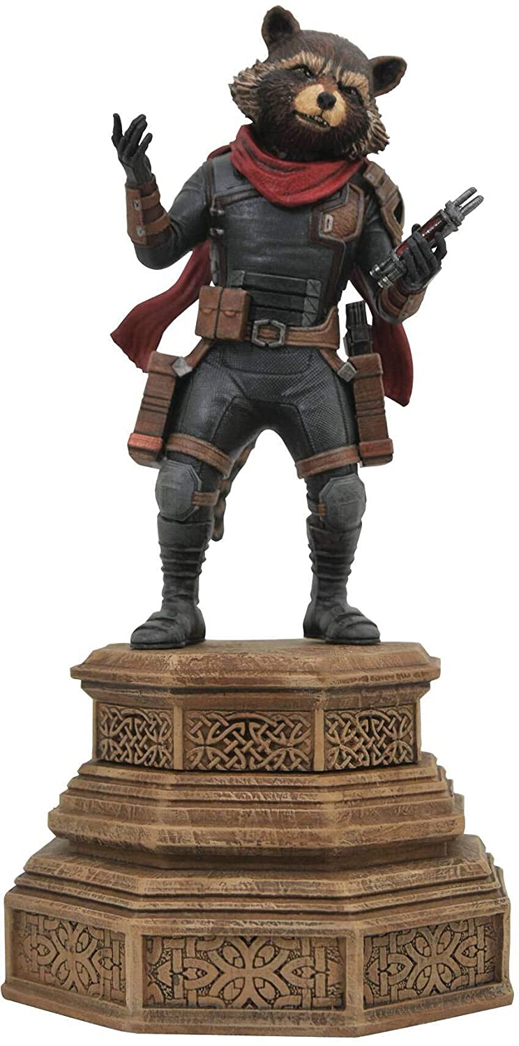 Marvel MAR202625 Avengers Endgame Rocket Raccoon Statue, mehrfarbig