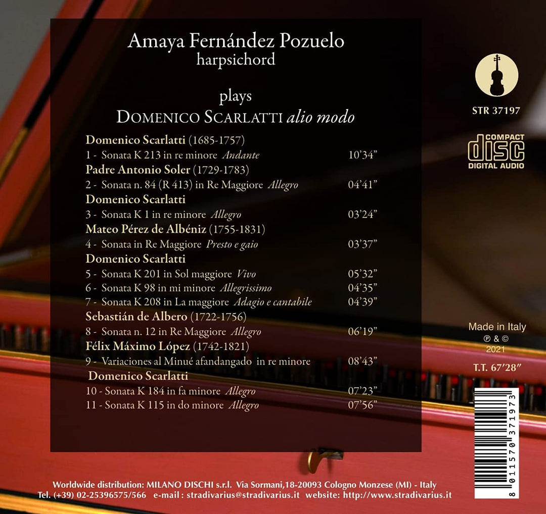 Amaya Fernández Pozuelo – Scarlatti: Alio Modo [Amaya Fernández Pozuelo] [Stradivarius: STR37197] [Audio CD]