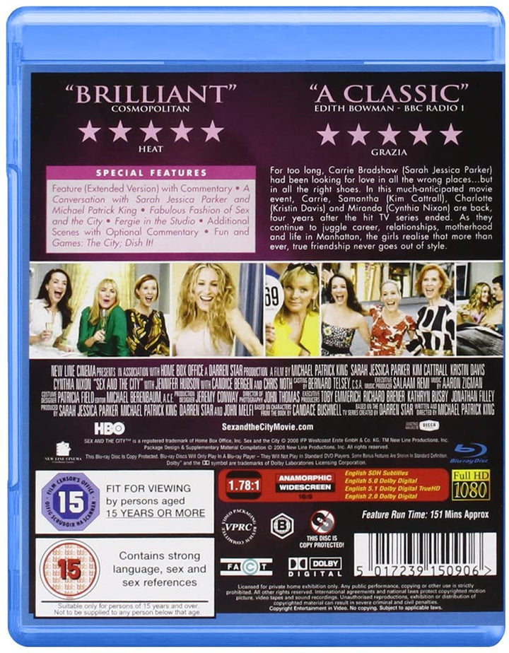 Sex and the City: Der Film (Extended Cut) – Liebesfilm/Komödie [Blu-Ray]