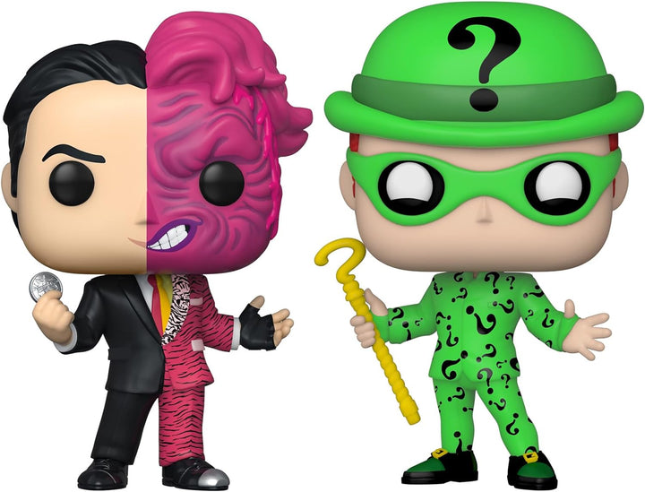 Funko POP! Helden: Batman – Two-Face – (1995) – 2er-Pack Two Face &amp; Riddler – (Glo