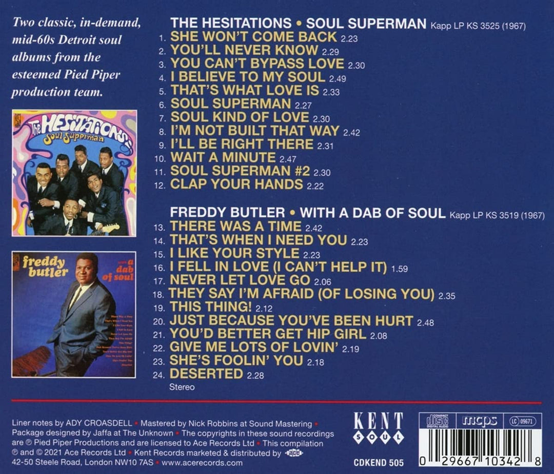 The Hesitations – Soul Superman / A Dab Of Soul [Audio CD]