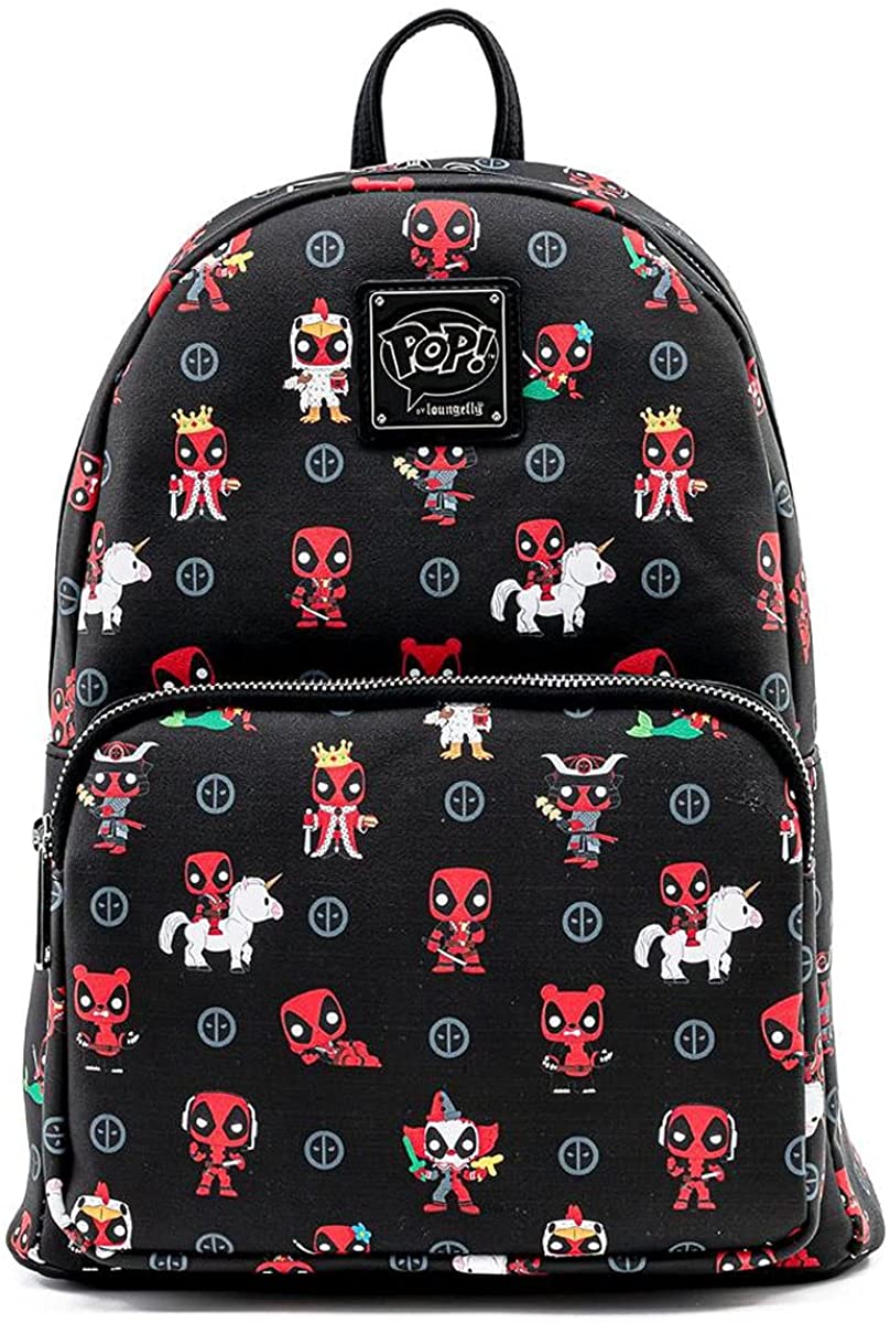 Loungefly Mini-Rucksack mit Allover-Print zum 30-jährigen Jubiläum von Marvel Deadpool