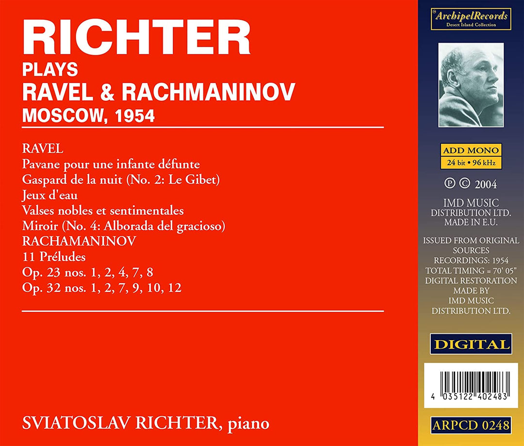 Richter - Richter spielt Ravel [Audio-CD]