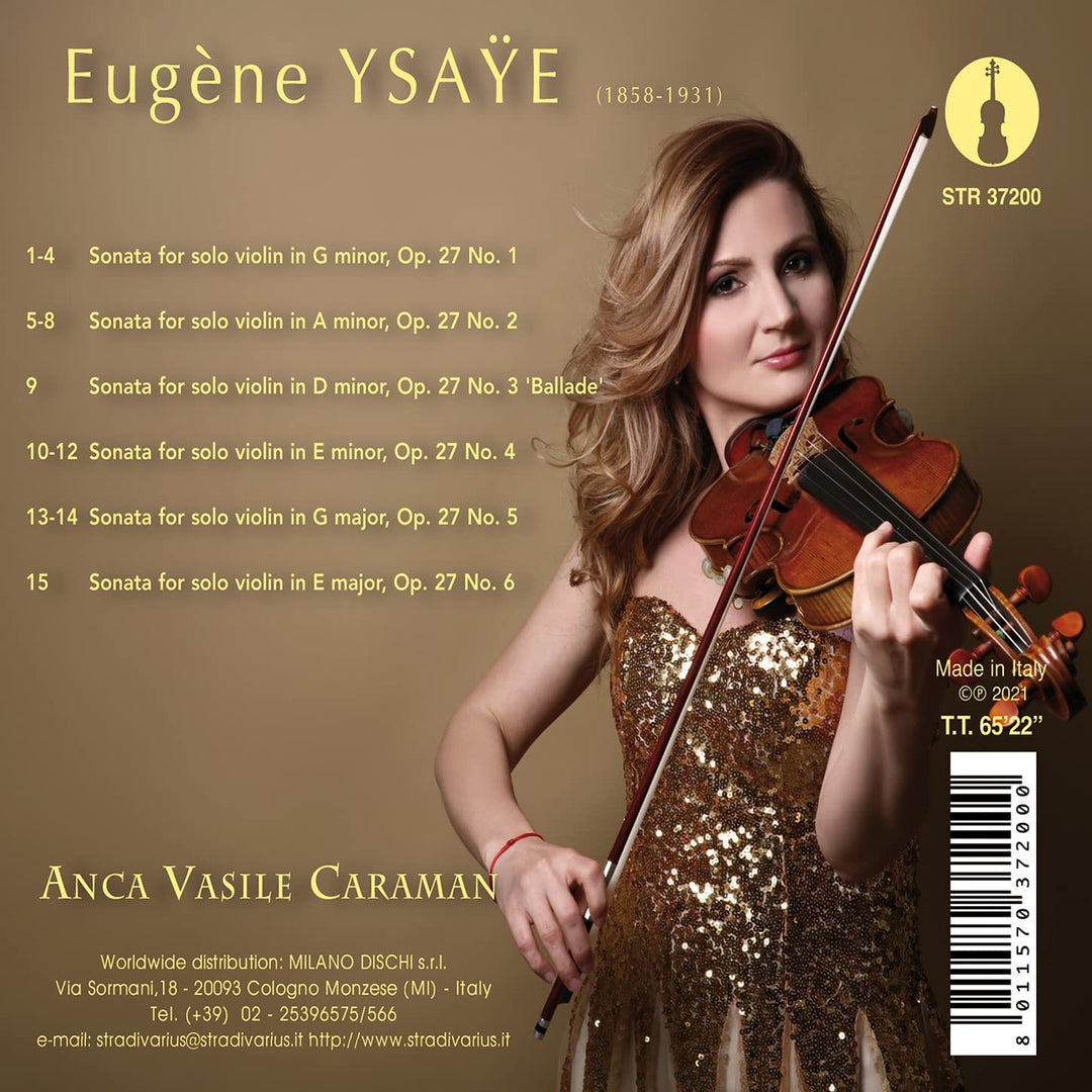 Ysaye: Sechs Sonaten [Anca Vasile Caraman] [Stradivarius: STR37200] [Audio CD]