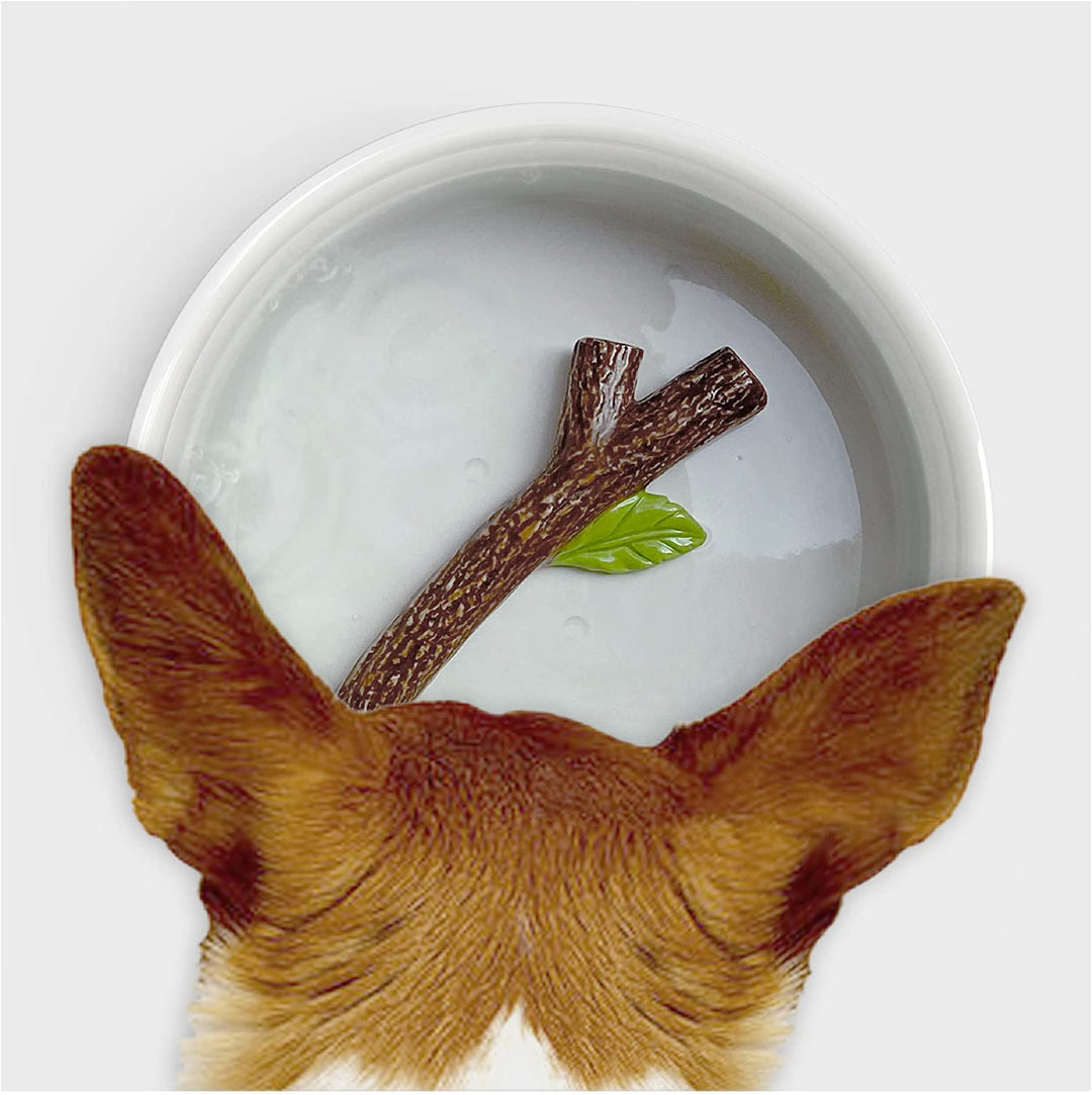 Suck UK Hundenapf | Hundewassernapf mit 3D-Stick | Hundenäpfe für Wasser | Keramik