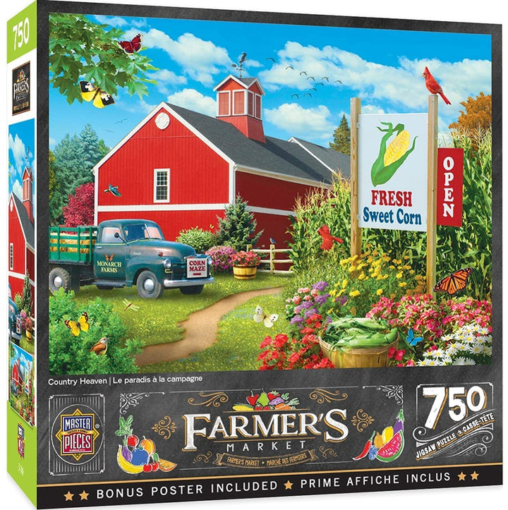 MasterPieces 750-teiliges Puzzle für Erwachsene, Familien oder Kinder – Country Heaven