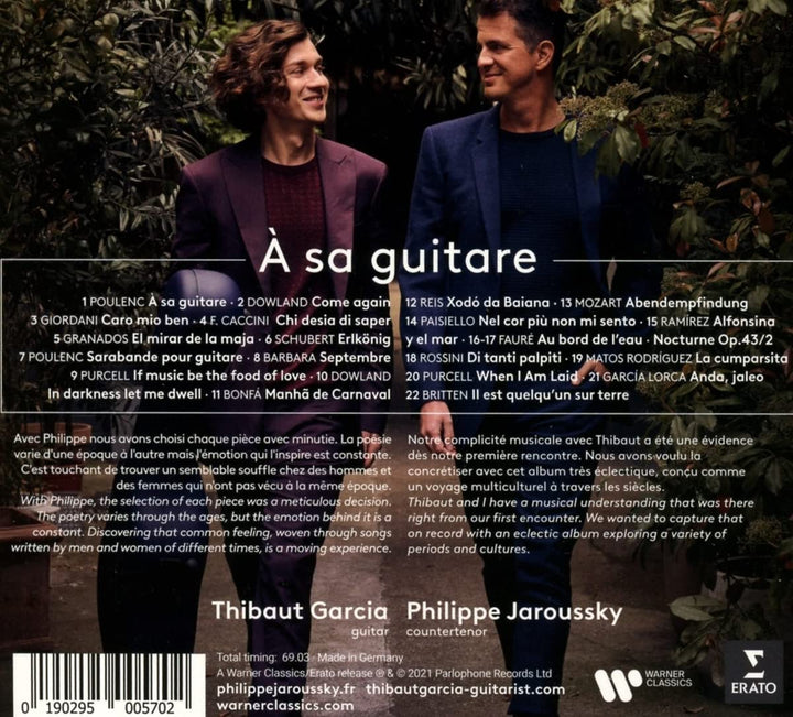 Philippe Jaroussky – À sa Guitare [Audio-CD]