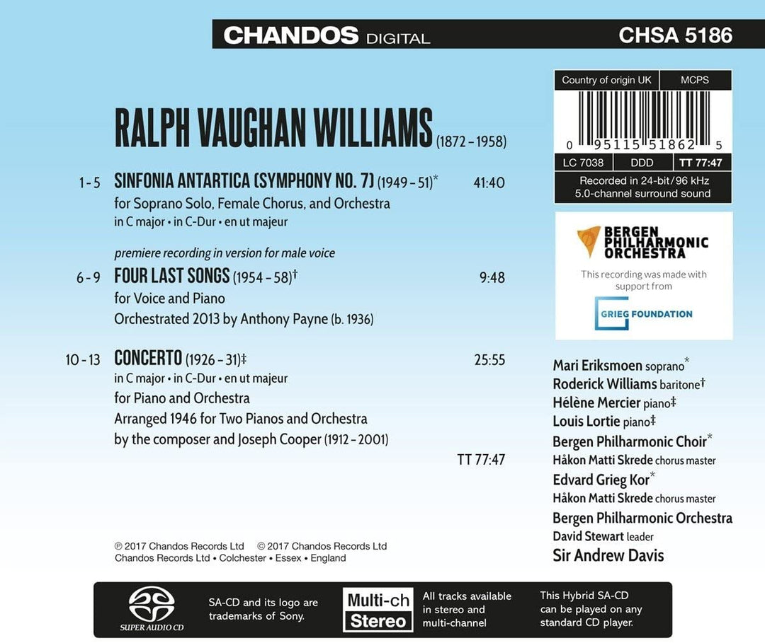 Vaughan Williams – [Audio-CD]