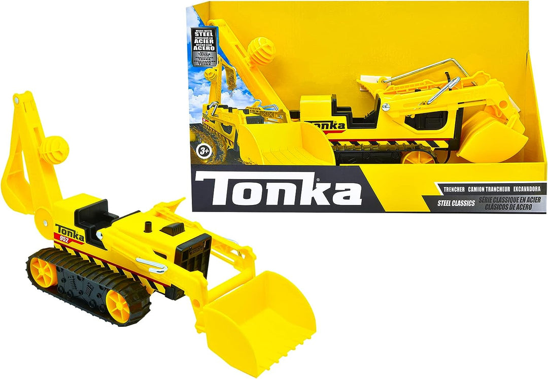 Tonka 06063 Classic Steel Trencher, Kinder-Konstruktionsspielzeug für Jungen und Mädchen, V