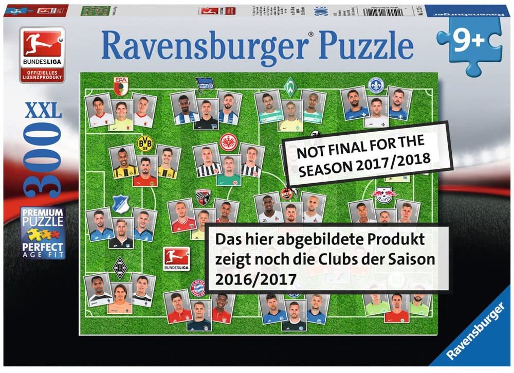 Ravensburger 13239 Kinderpuzzle National Soccer Club Bundesliga 2017/2018