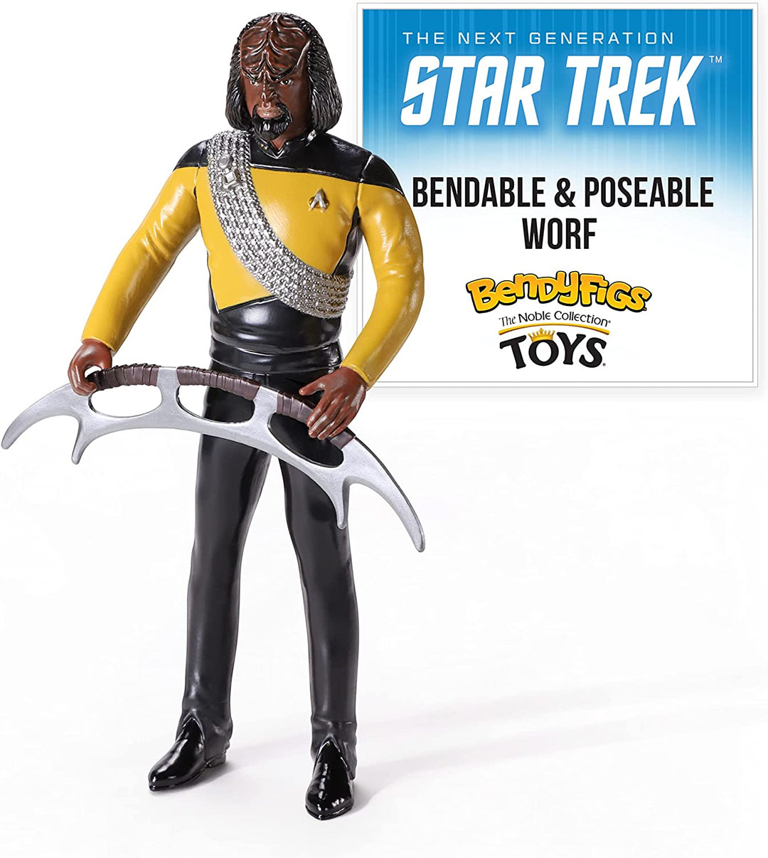 The Noble Collection Star Trek Bendyfigs Worf – 7,5 Zoll (19 cm) Noble Toys Biegbar