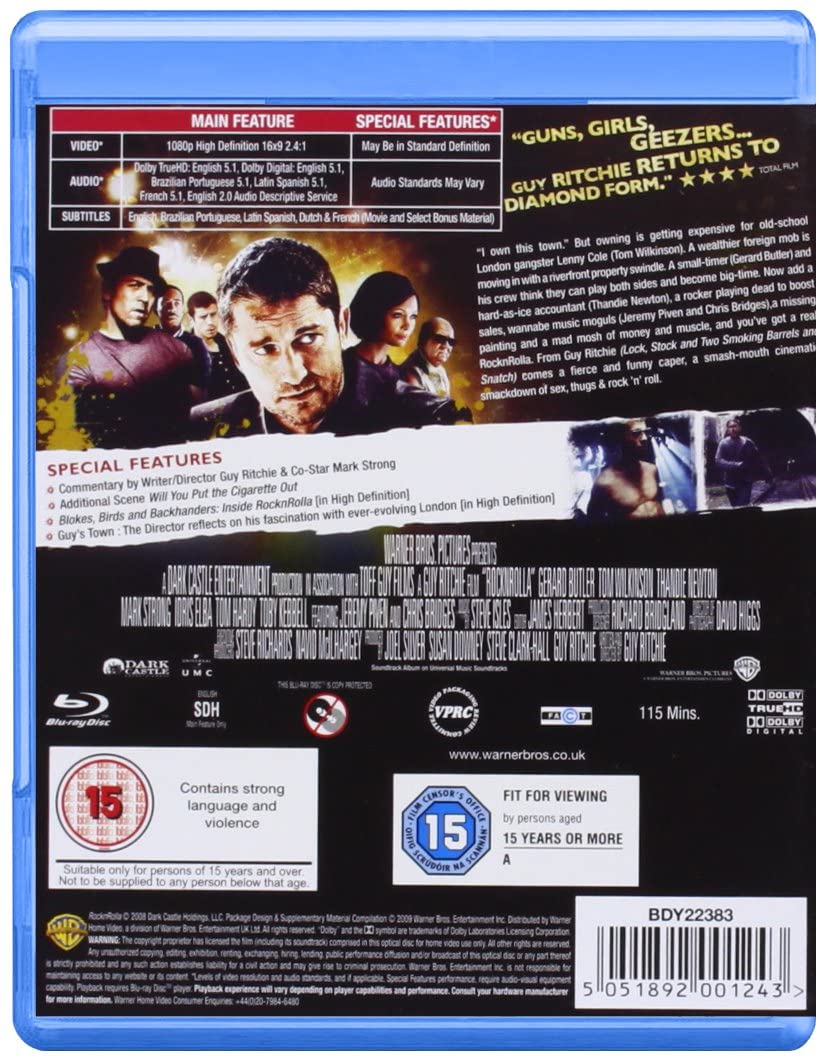 RocknRolla [2008] [Region Free] – Action/Krimi [Blu-ray]