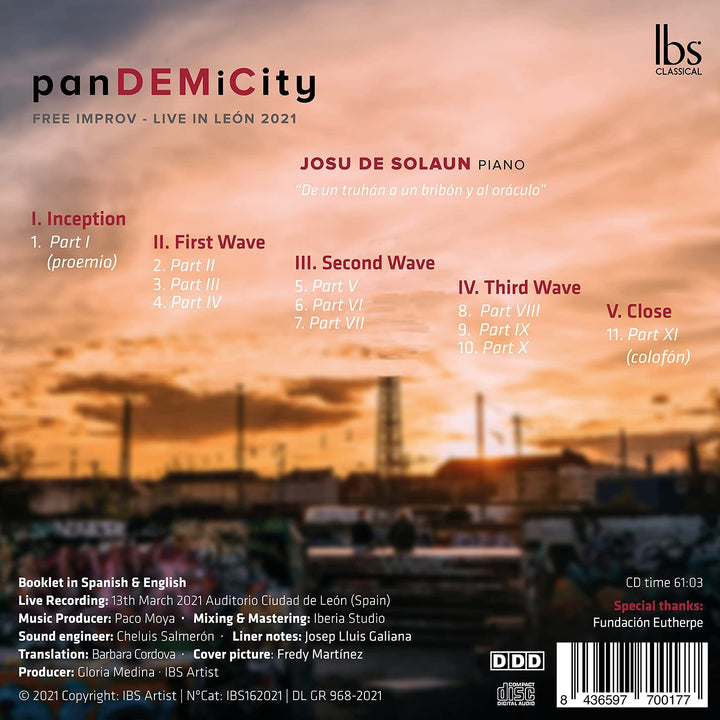 Josu de Solaun – Pandemicity [Josu de Solaun] [Ibs Classical: IBS162021] [Audio CD]