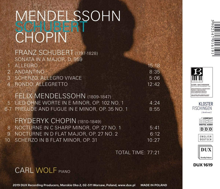 Carol Wolf - Mendelssohn, Schubert, Chopin [Audio-CD]