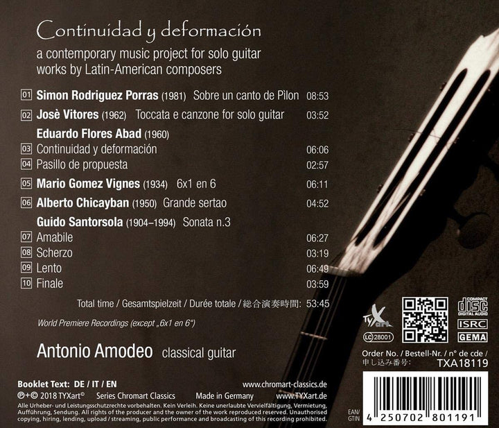 Antonio Amodeo - Contemporary Works From Latin America [Audio CD]