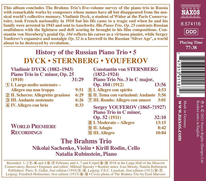 Das Brahms-Trio – Verschiedene: Russische Trios 5 [Das Brahms-Trio] [Naxos: 8574116] [Audio-CD]