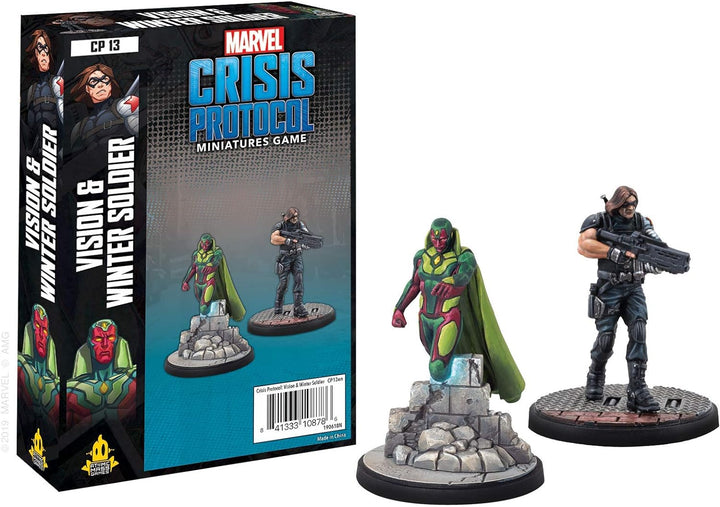 Atomare Massenspiele | Marvel Crisis Protocol: Charakterpaket: Vision und Wintersoldat | Miniaturenspiel | Ab 10 Jahren | 2+ Spieler | 45 Minuten Spielzeit