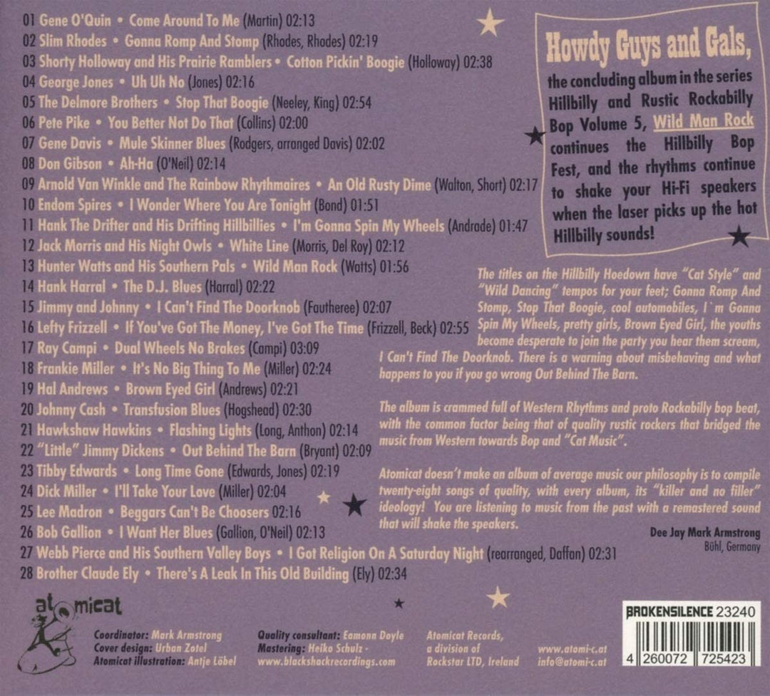 Wild Man Rock-Hillbilly & Rustic Rockabilly Vol.5 [Audio CD]