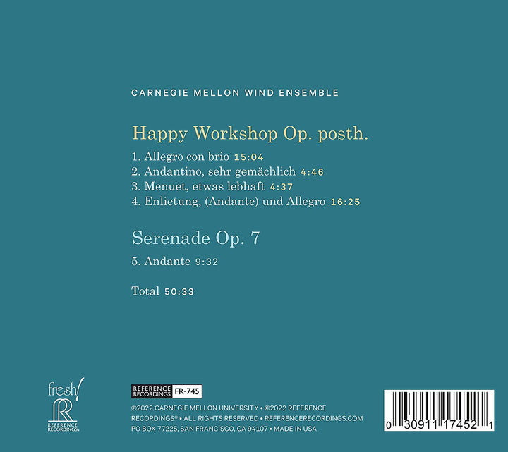 Strauss: Happy Workshop [Carnegie Mellon Wind Ensemble; George Vosburgh] [Siehe [Audio-CD]