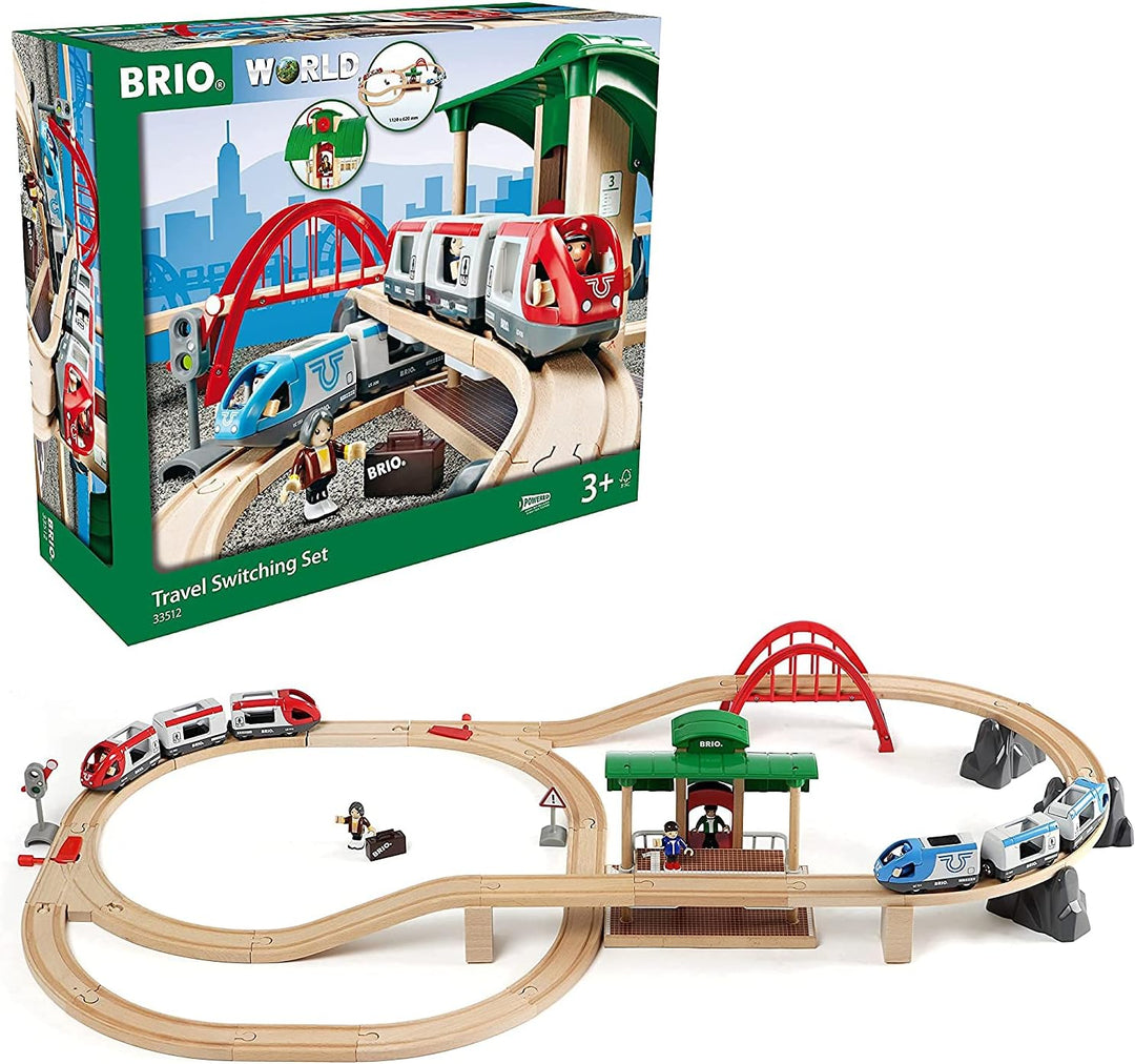 BRIO World Railway Reise-Umschaltset für Kinder ab 3 Jahren – kompatibel mit