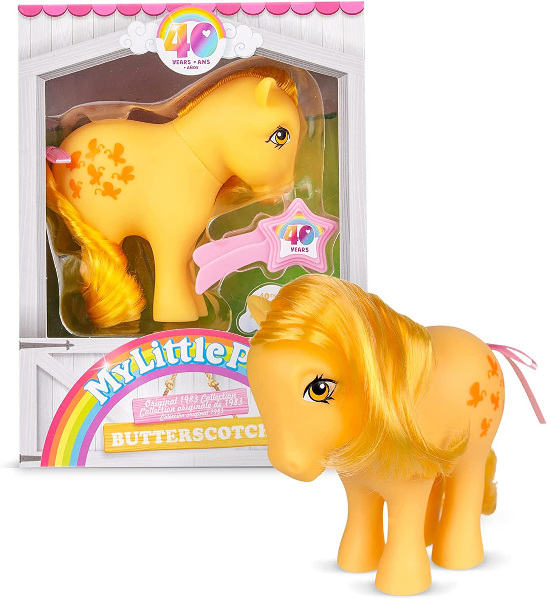 My Little Pony 35323 Butterscotch Klassisches Pony, Retro-Pferd, Geschenke für Mädchen und