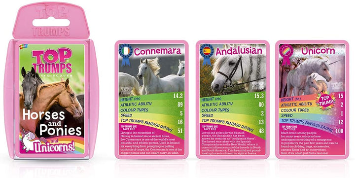 Horses and Ponies and Unicorns Top Trumps Card Game